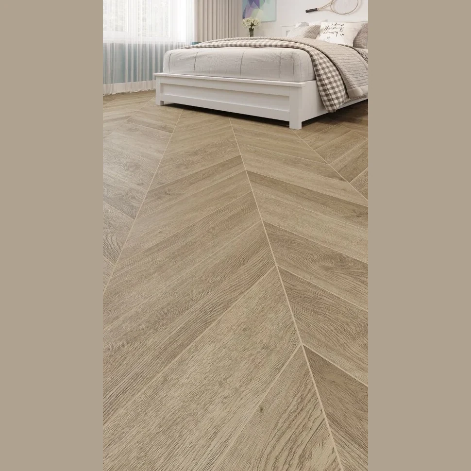 Кварцвиниловая клеевая плитка Alpine Floor CHEVRON ALPINE LVT Дуб Ваниль Селект ECO 20-2