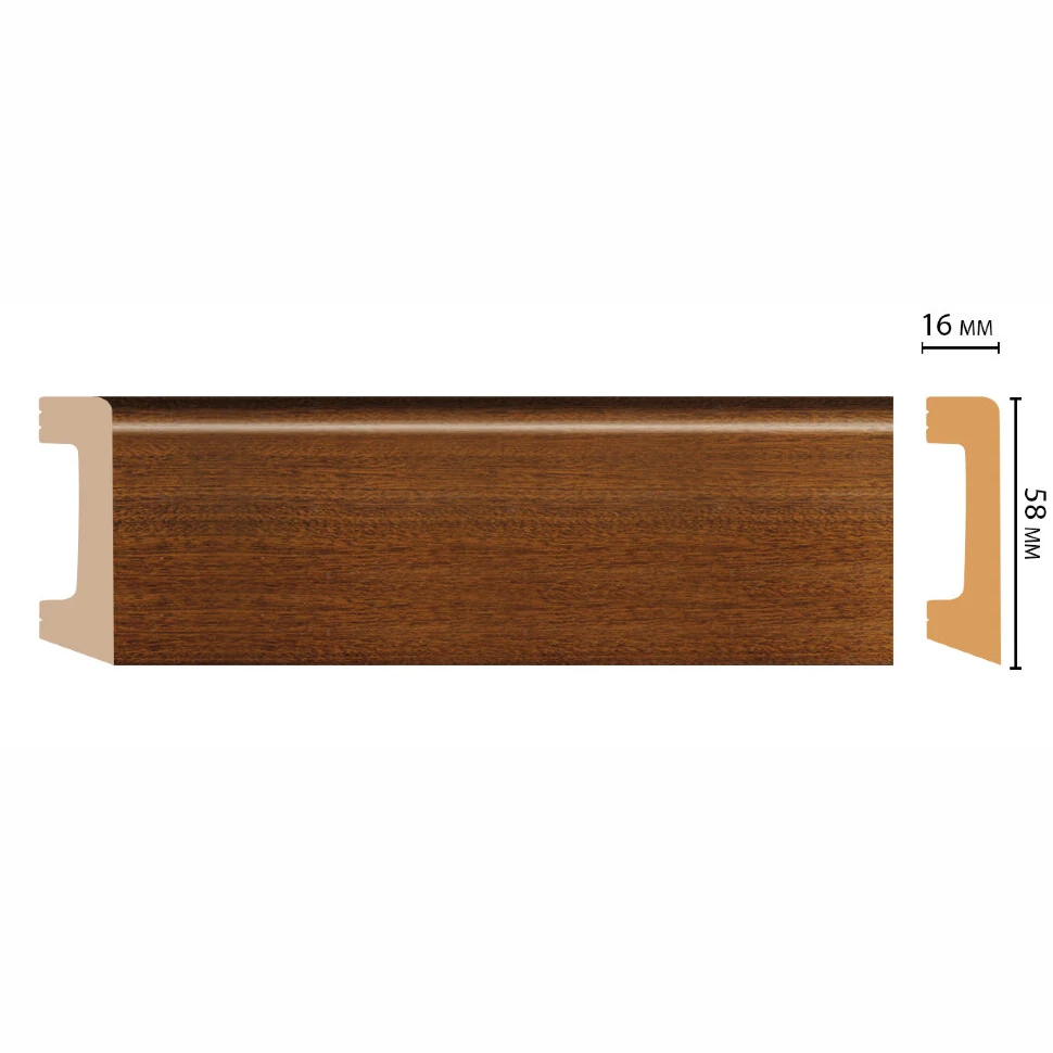 Плинтус напольный DECOMASTER D234-75ДМ (58*16*2400мм)