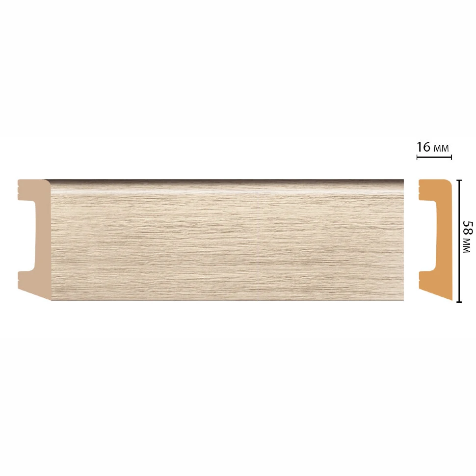 Плинтус напольный DECOMASTER D234-72ДМ (58*16*2400мм)
