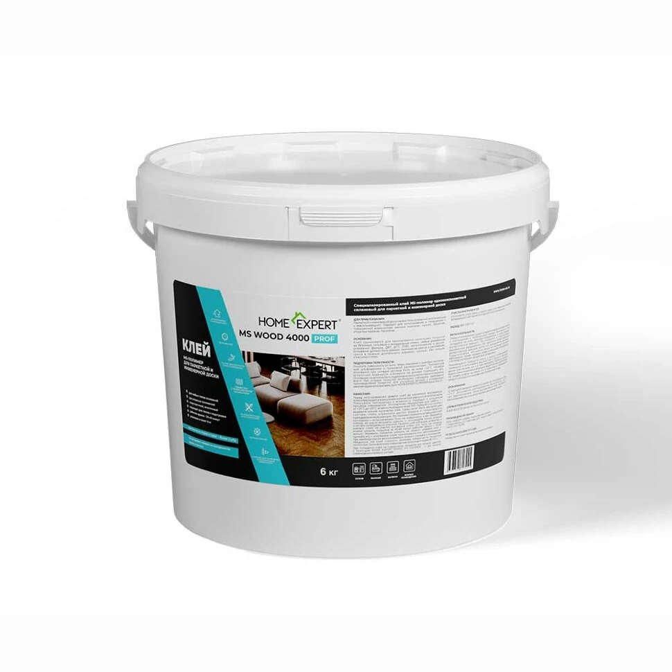 MS-клей для паркетной и инженерной доски Home Expert 4000 MS WOOD PROF
