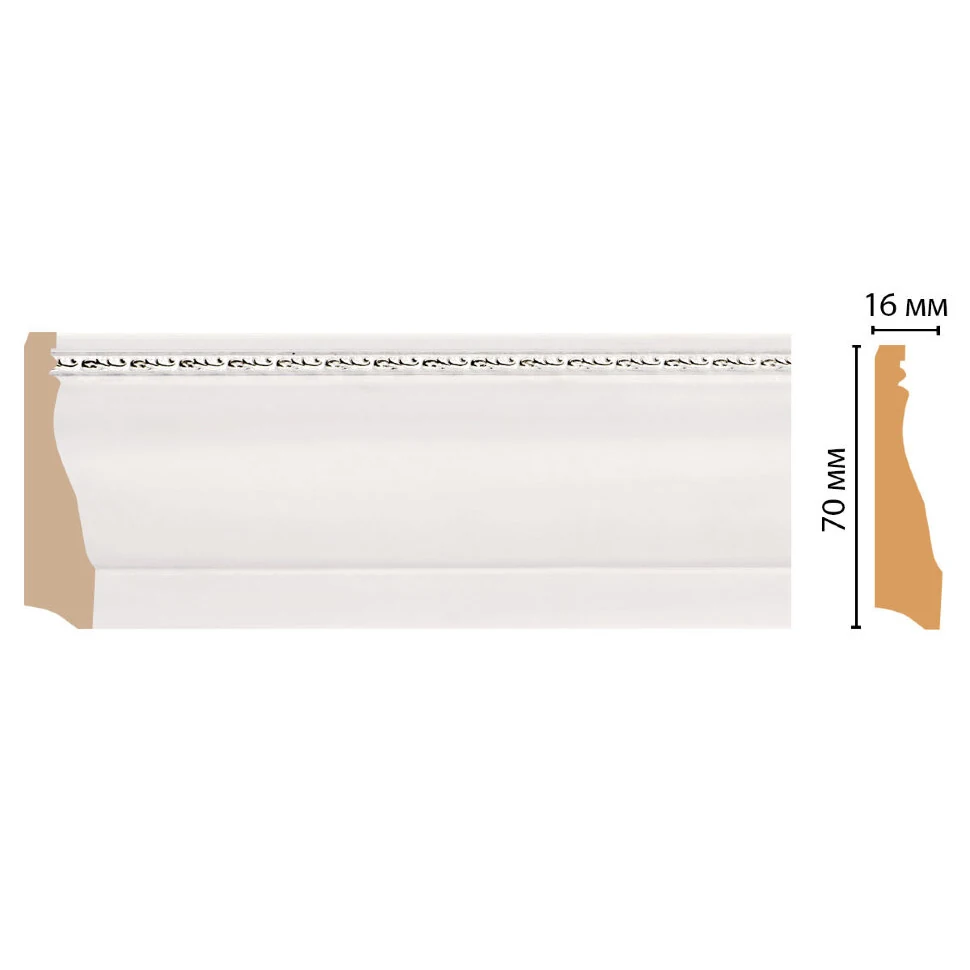 Плинтус напольный DECOMASTER 193-60 ДМ (70*16*2400 мм)
