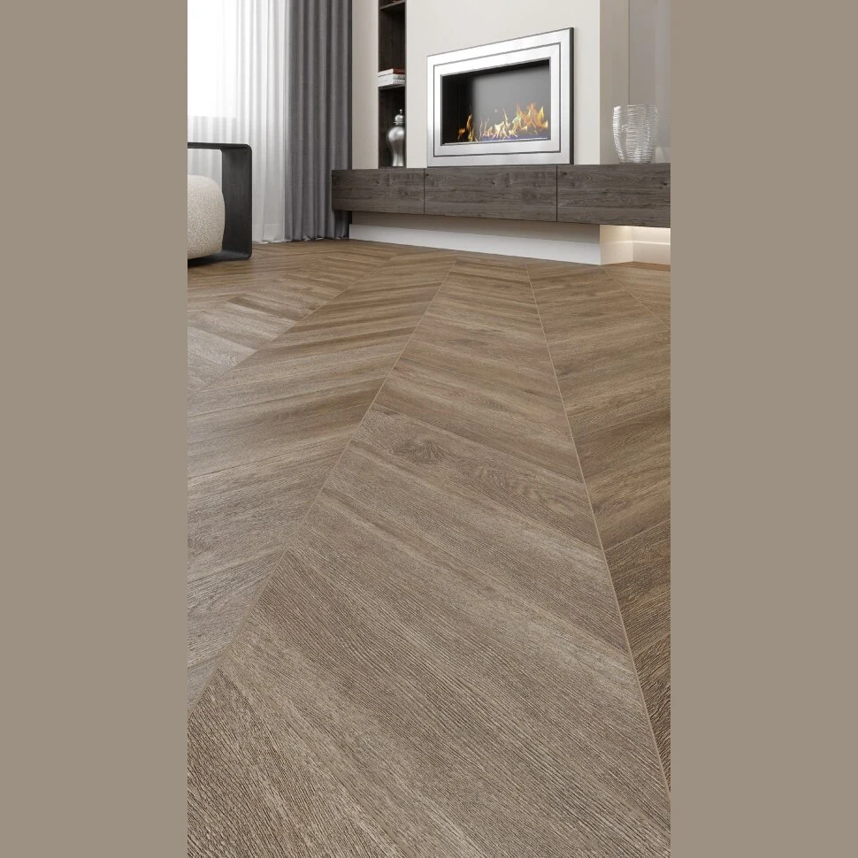 Кварцвиниловая клеевая плитка Alpine Floor CHEVRON ALPINE LVT Макадамия ECO 20-5