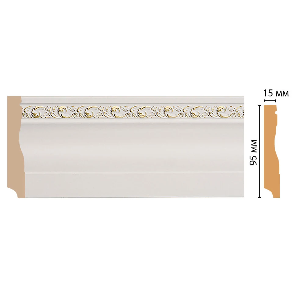 Плинтус напольный DECOMASTER 153-54 ДМ (95*12*2400 мм)