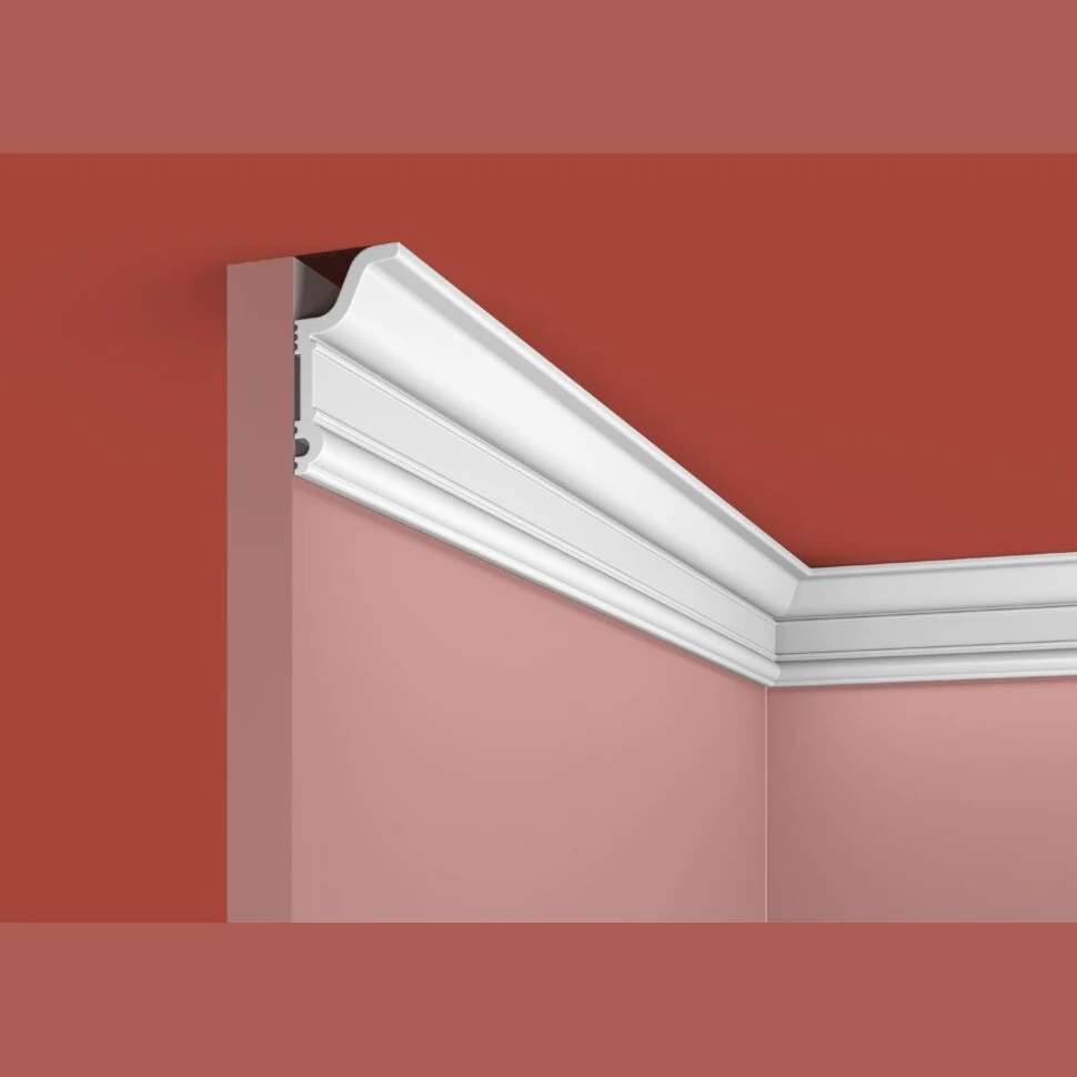 Потолочный плинтус Cosca Decor KX046, 59х31x2000, экополимер