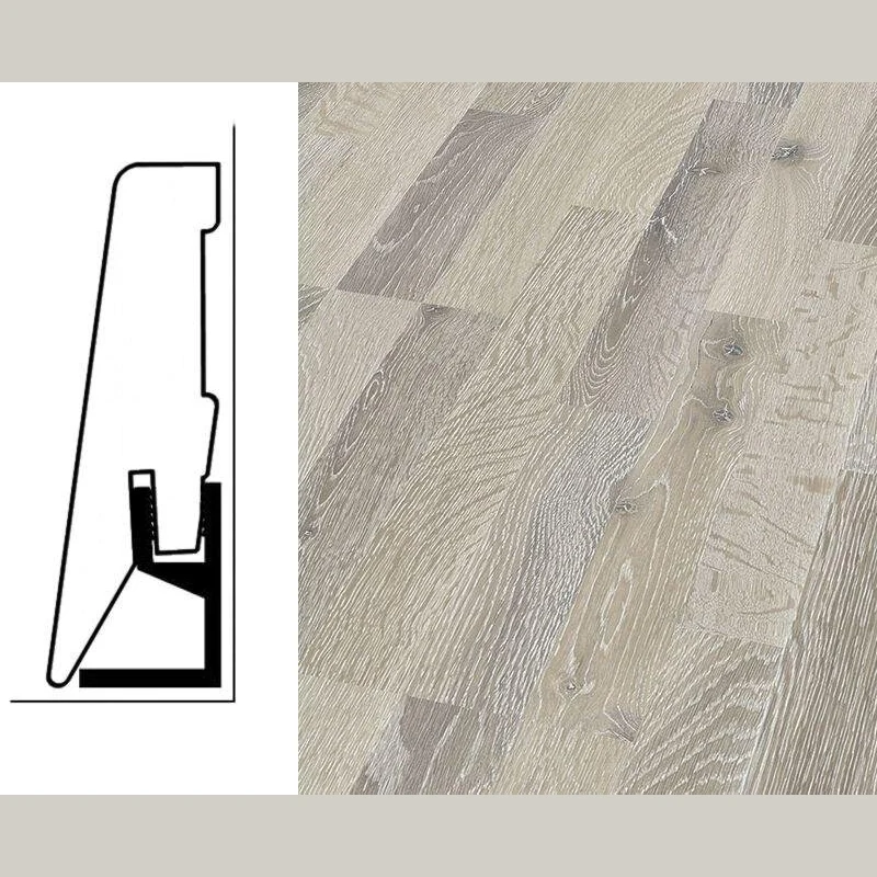 Плинтус Kronotex Ktex1 58х19 мм Дуб Клауд D3066