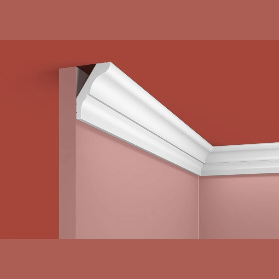 Потолочный плинтус Cosca Decor KX029, 55х39x2000, экополимер