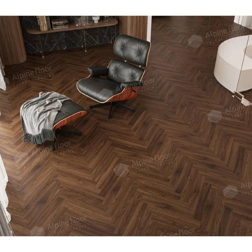 Ламинат Alpine Floor Herringbone 12 Орех Трентино LF105-12