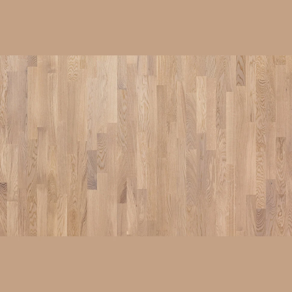 Паркетная доска Polarwood Дуб Living White Matt 3S
