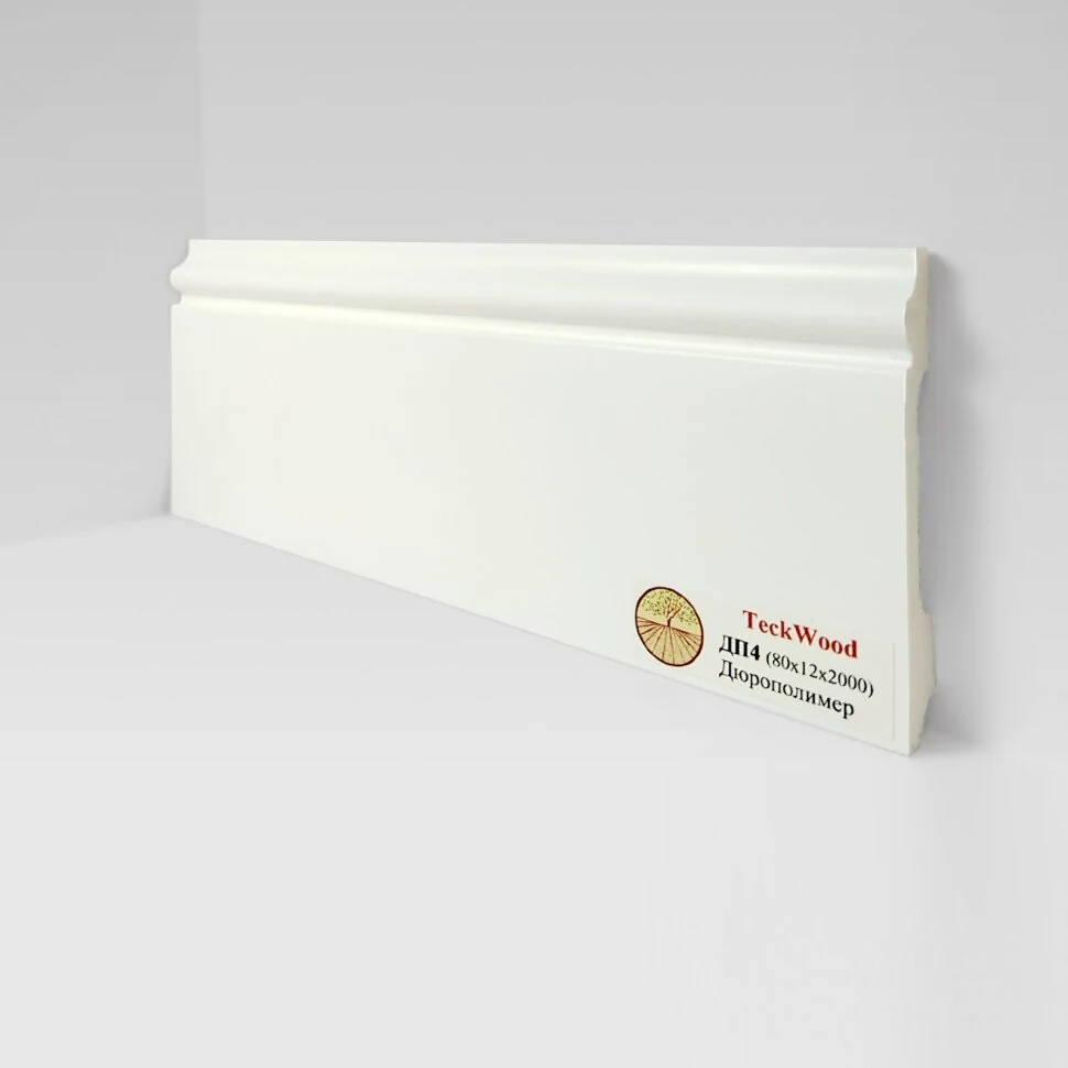 Плинтус Teckwood Белый ДП4 80х12