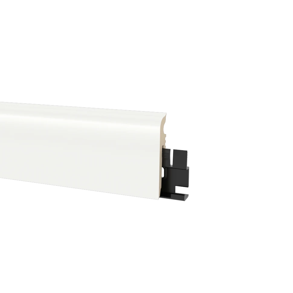 Плинтус из дюрополимера Arbiton VIGO 60 MONO 001 БЕЛЫЙ 2200x60x10