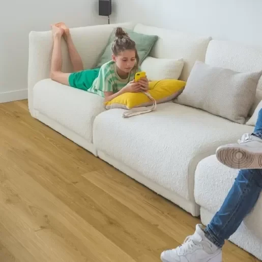Жесткая ПВХ плитка QUICK-STEP ALPHA VINYL BLOOM AVMPU40238 Эко дымчатый (1494х209х5+1мм)