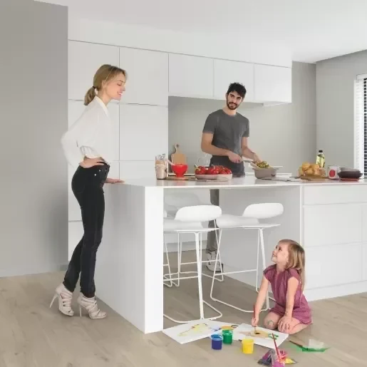 Жесткая ПВХ плитка QUICK-STEP ALPHA VINYL BLOOM AVMPU40103 Дуб хлопковый бежевый (1494х209х5+1мм)