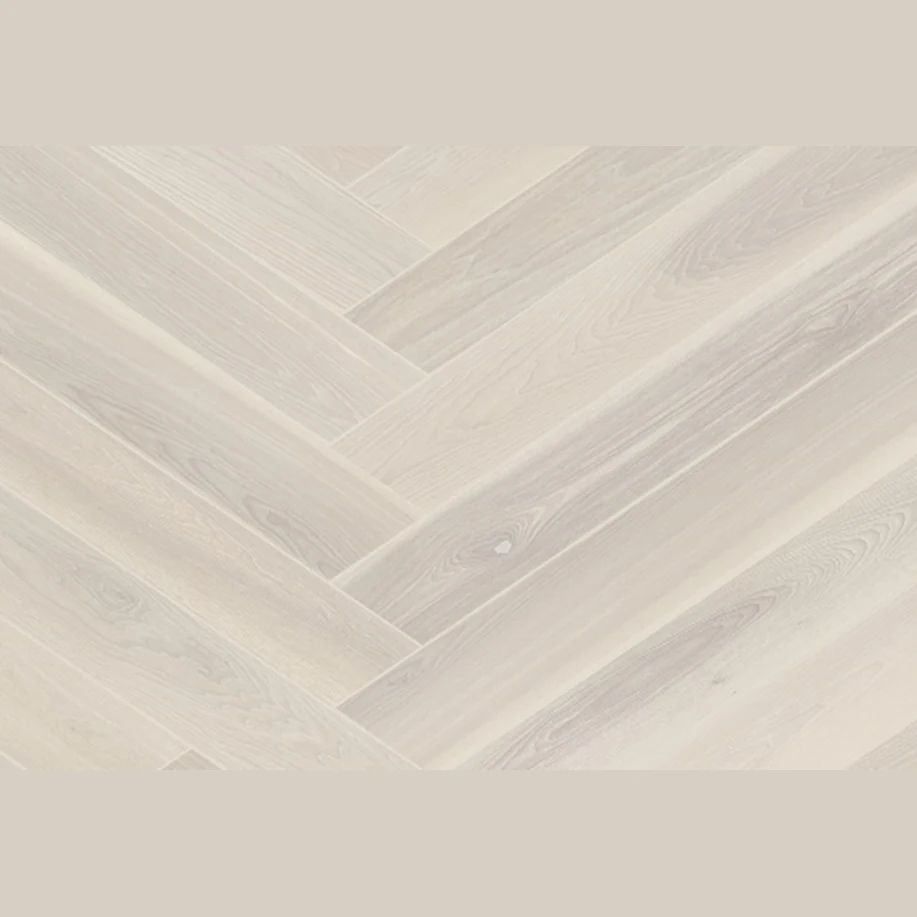 Паркетная доска ESTA Ясень Chevron Elegant Frost Ivory Pores