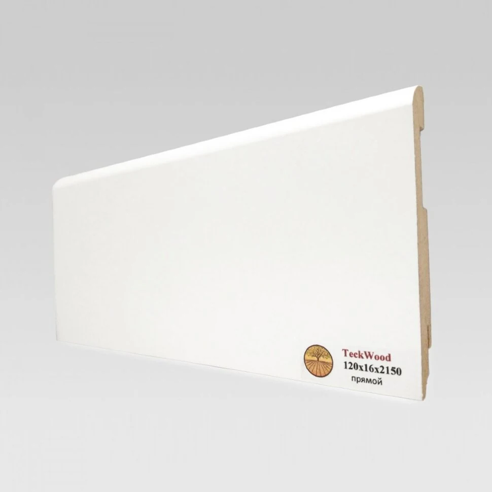 Плинтус Teckwood Белый прямой 120