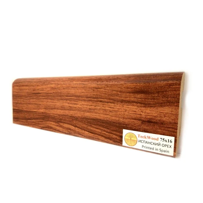 Плинтус Teckwood Испанский Орех (Spanish Walnut) 75 мм