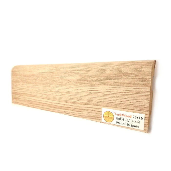 Плинтус Teckwood Клен беленый (White Maple) 75 мм