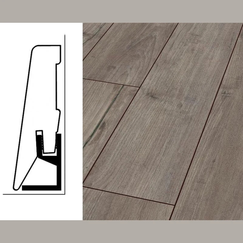 Плинтус Kronotex Ktex1 58х19 мм Тик Ностальгия Серебряный D3242