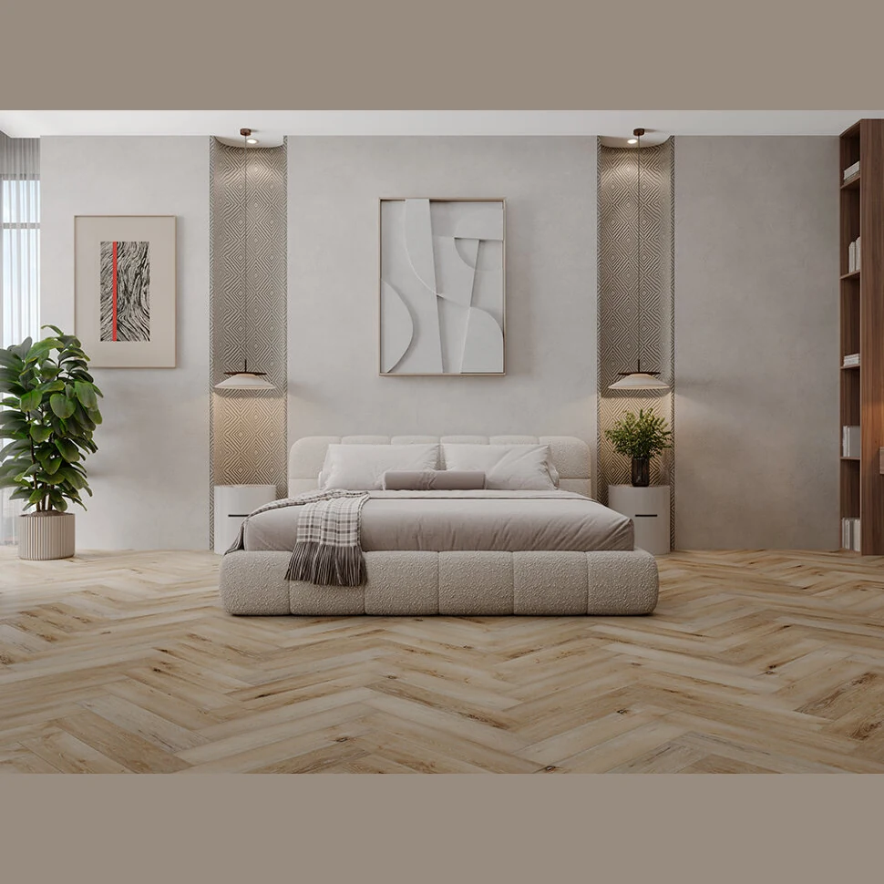 Каменный SPC ламинат CronaFloor Herringbone 2.0 Дуб Ренн H014 (640х128х4,5мм)