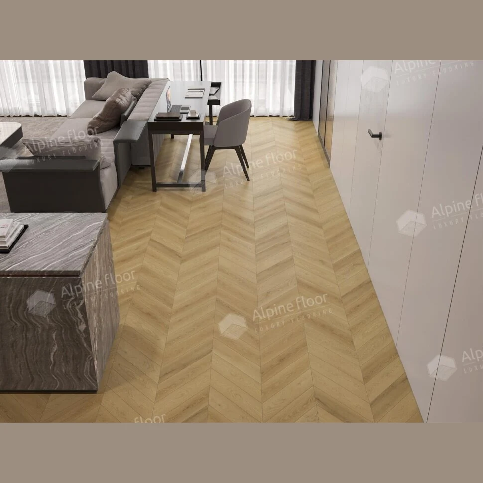 Ламинат Alpine Floor Chevron Art Дуб Пиренеи LF109-03 (550х112х12 мм)