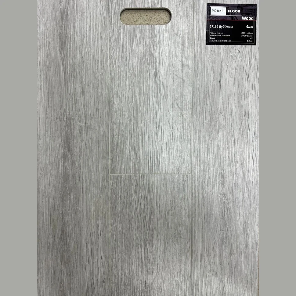 Каменный SPC ламинат PrimeFloor Wood Дуб Ульм (1200х180х4 мм)