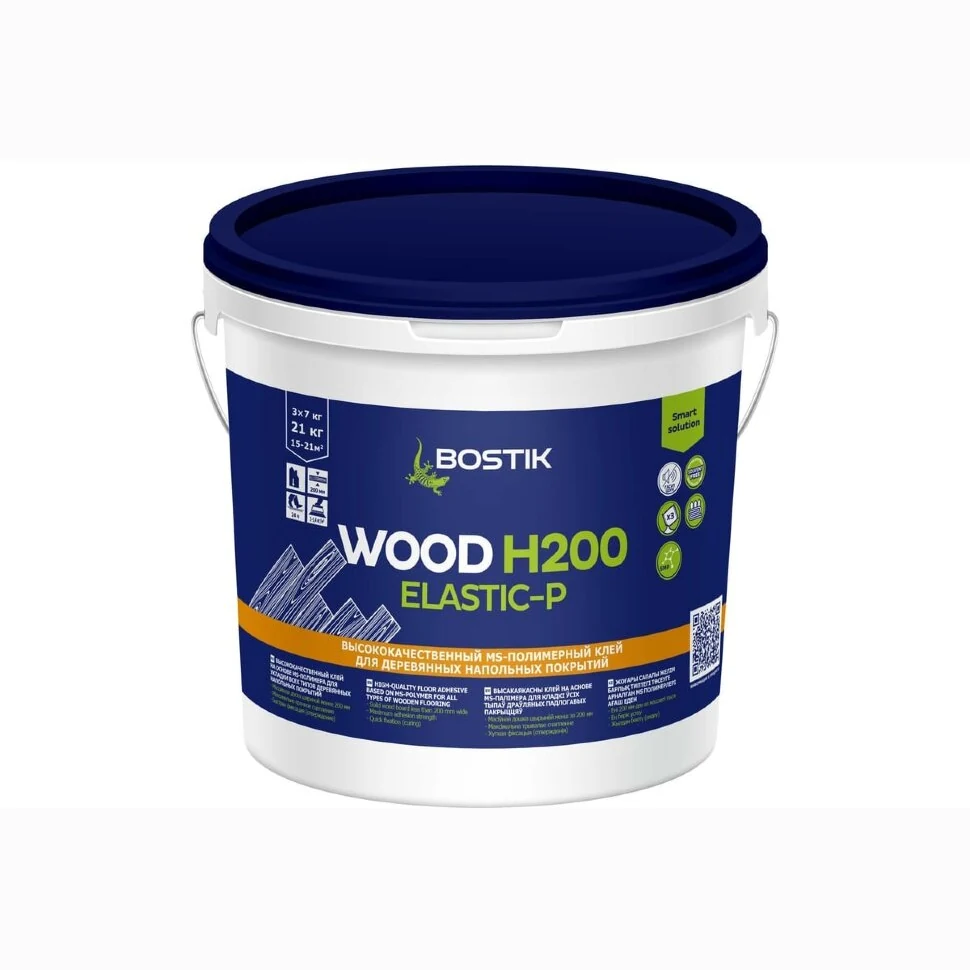MS-полимерный клей для паркета Bostik WOOD H200 ELASTIC-P 21кг