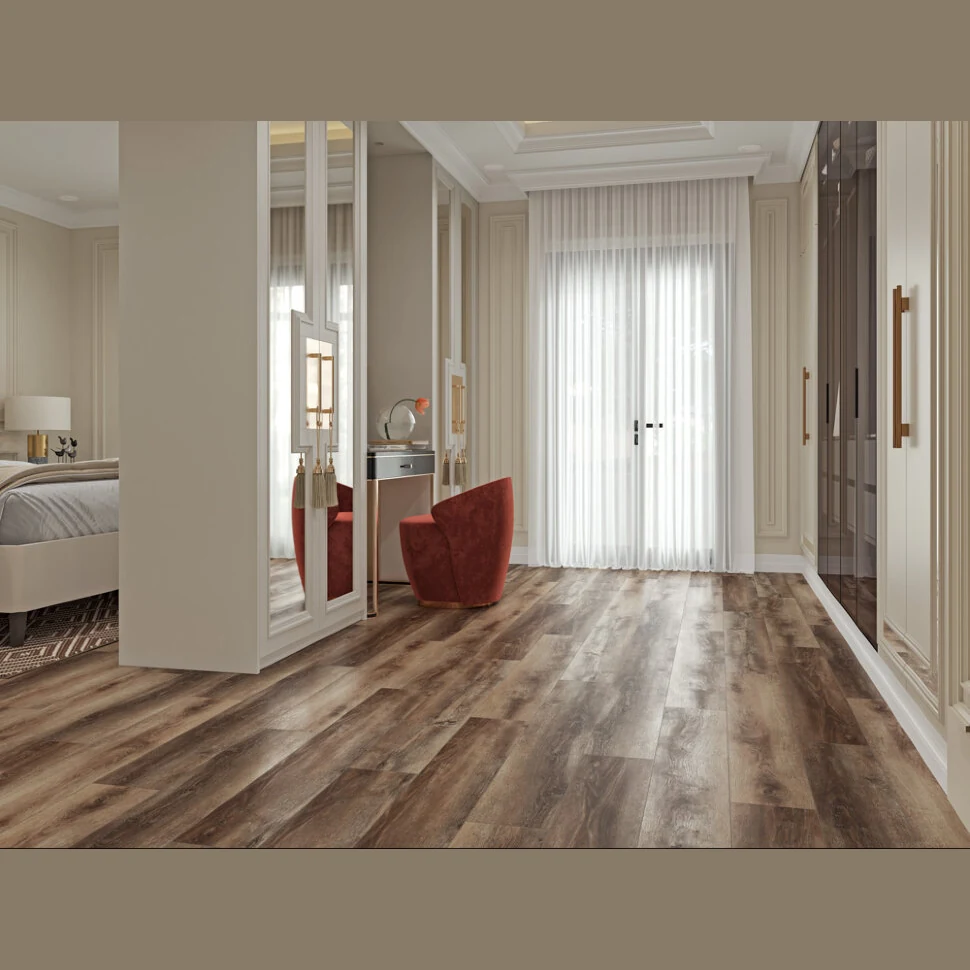 Каменный SPC ламинат CronaFloor WOOD 4мм 4V Дуб Охрид BD-40029-10