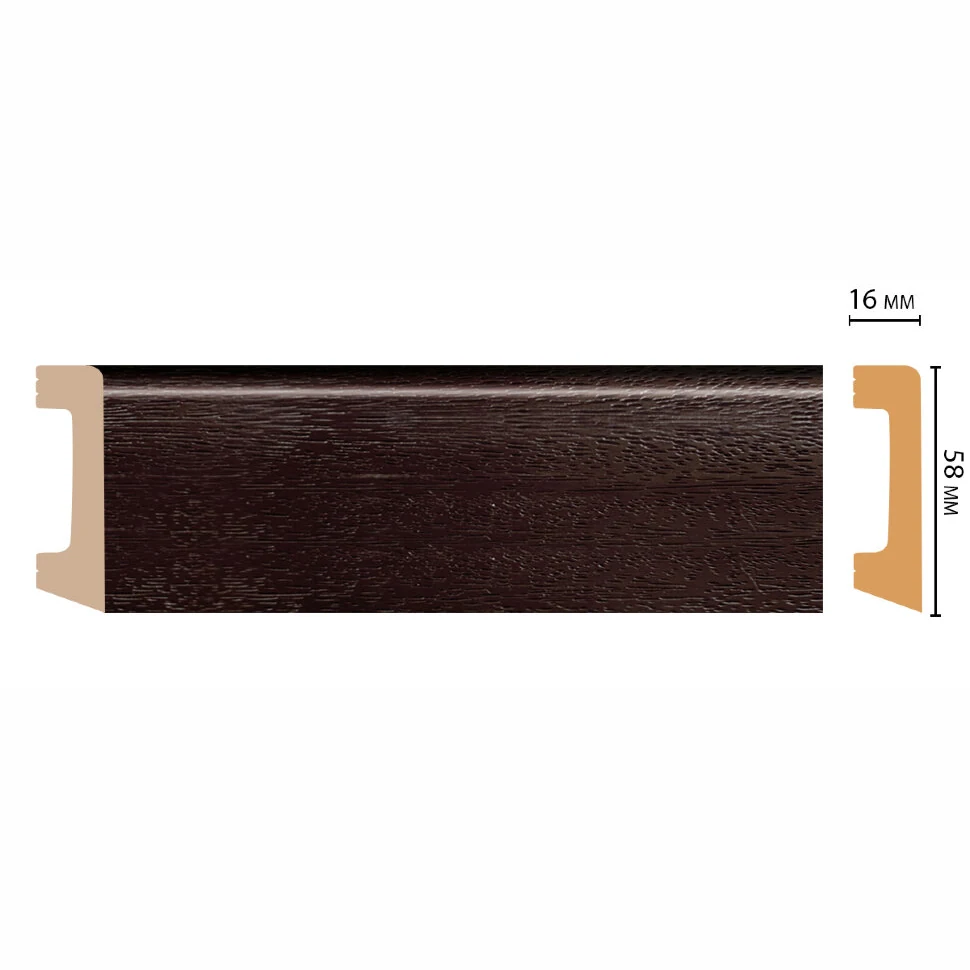 Плинтус напольный DECOMASTER D234-433 ШК/15 (58*16*2400мм)