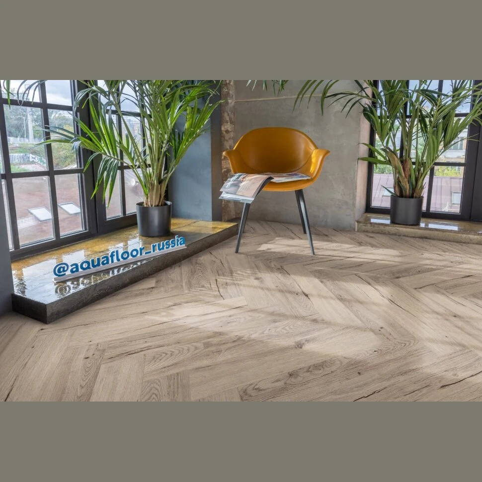 Виниловый SPC ламинат AQUAFLOOR Space Parquet Light (Click) AF4512PQL (610x122x4.5 мм)