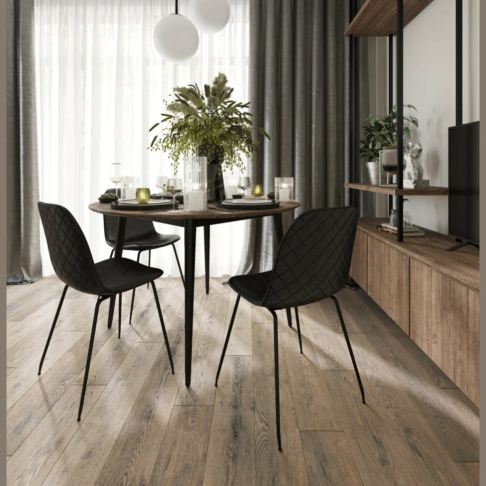 Каменный SPC ламинат AlixFloor City Line Дуб дымчатый темный