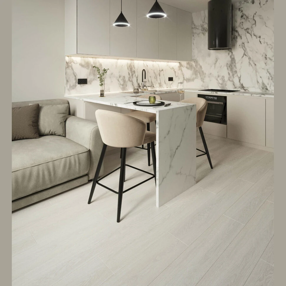 Каменный SPC ламинат AlixFloor City Line Дуб светло-серый