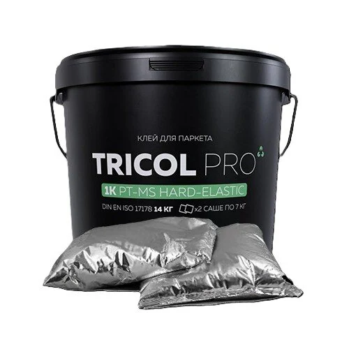 Клей для паркета TRICOL PRO 1K PT-MS HARD-ELASTIC 14 кг ведро (2 пакета 7+7 кг)