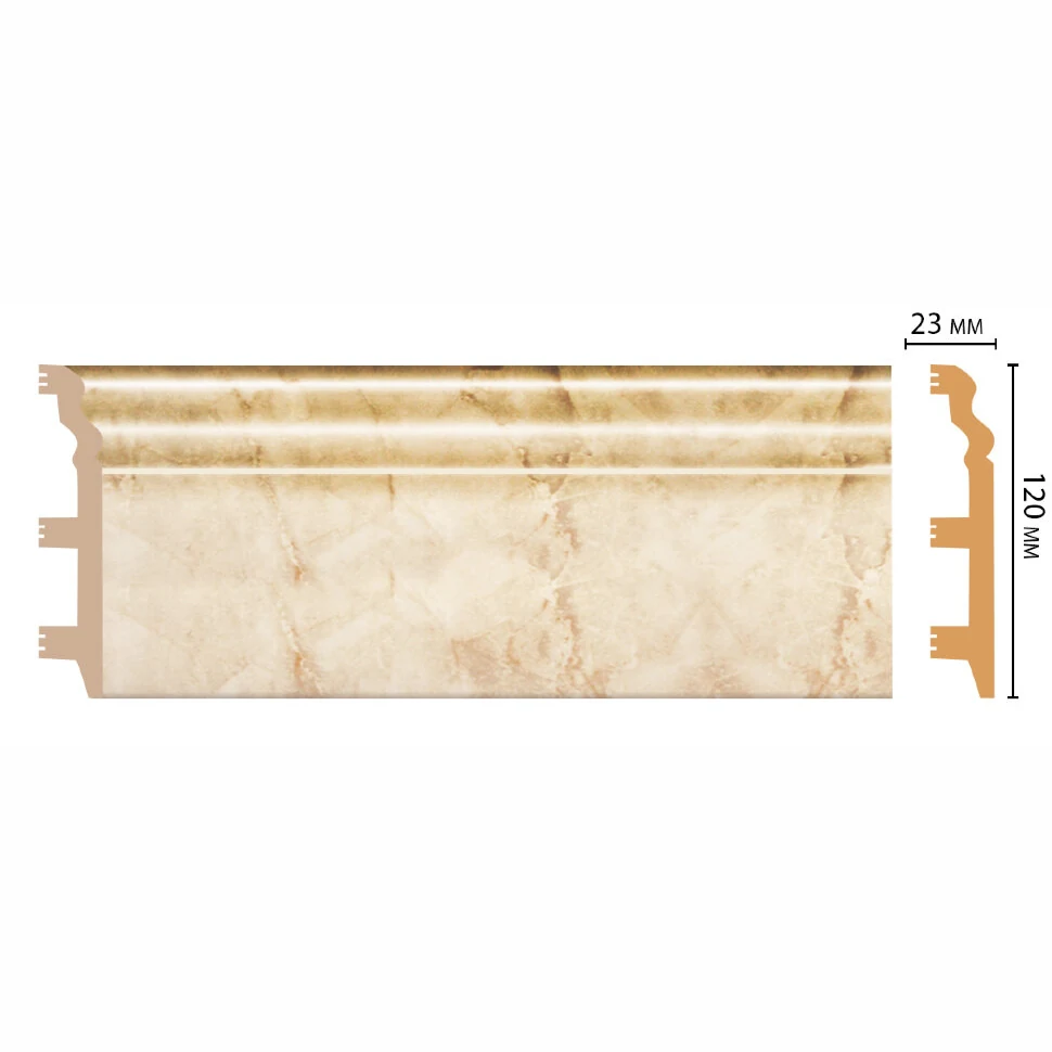 Плинтус напольный DECOMASTER D233-80ДМ (120*23*2400мм)
