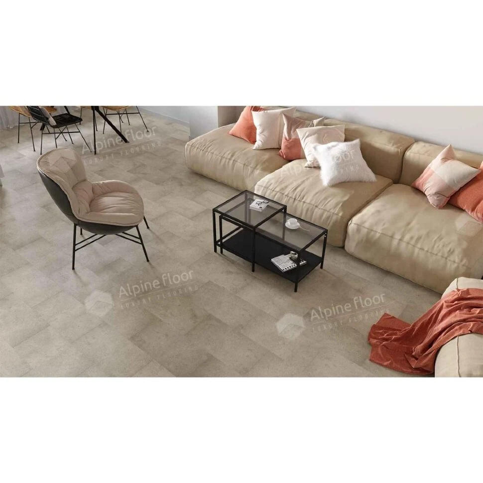 Кварцвиниловая клеевая плитка Alpine Floor LIGHT STONE Зион ECO-15-14