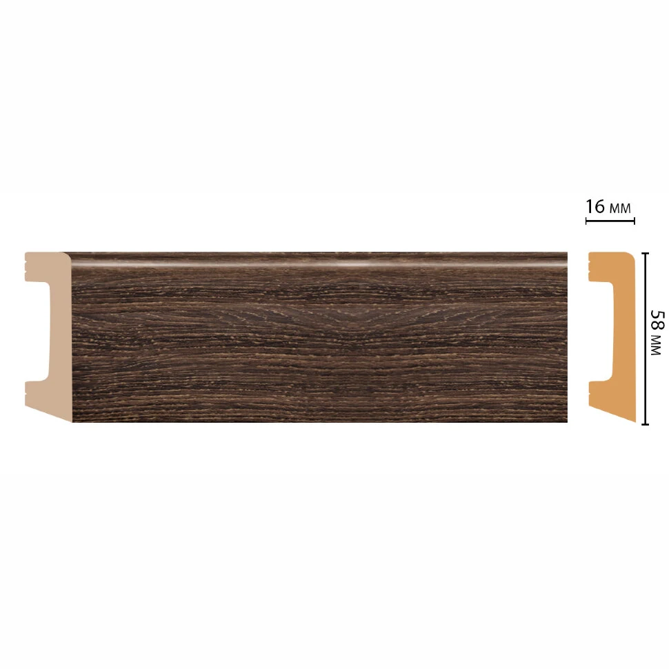 Плинтус напольный DECOMASTER D234-85 ДМ (58*16*2400мм)