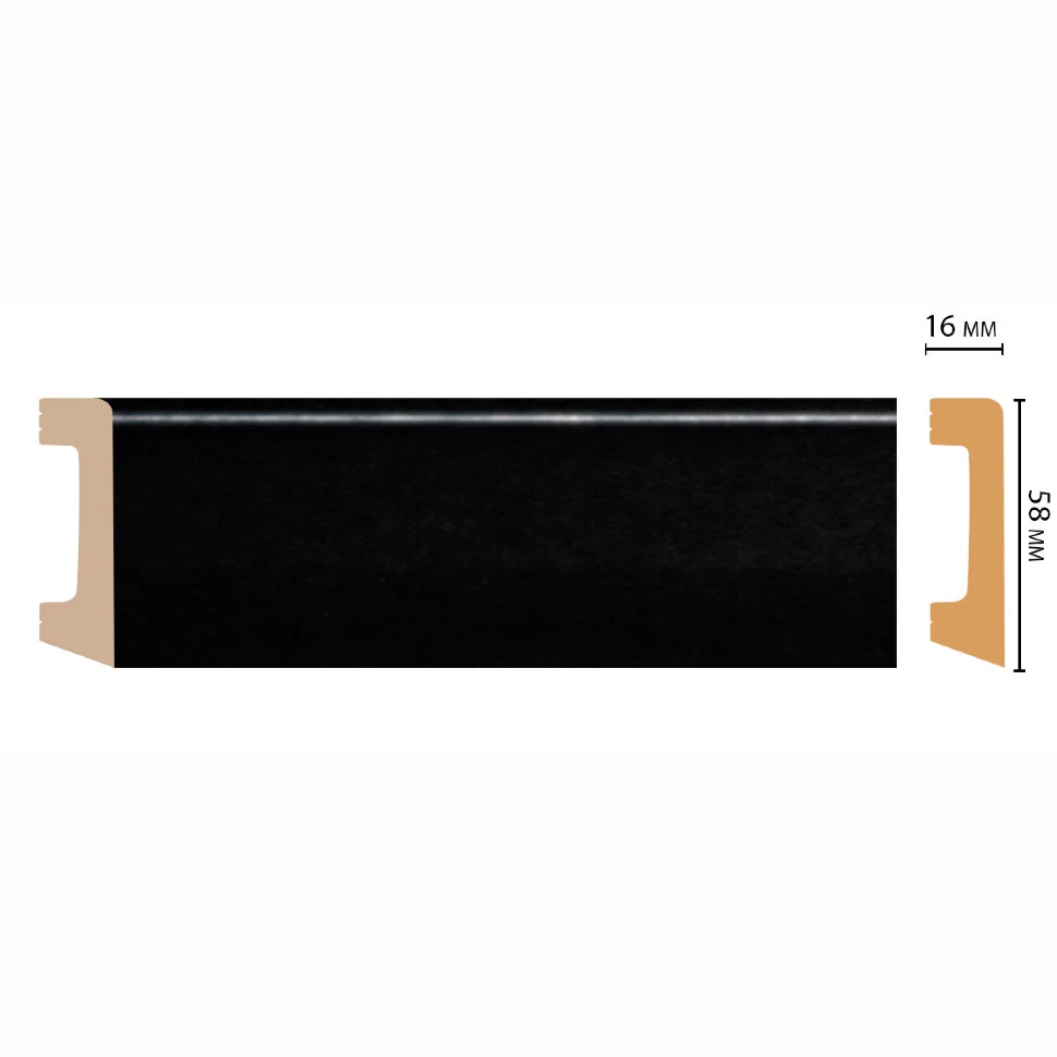 Плинтус напольный DECOMASTER D234-195ДМ (58*16*2400мм)