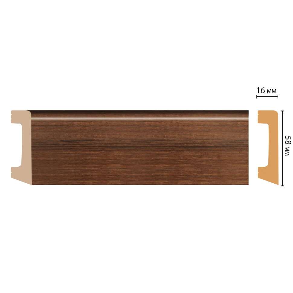 Плинтус напольный DECOMASTER D234-74ДМ (58*16*2400мм)