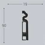 Плинтус напольный Bello Deco П14 90-19 с монтажной планкой (2000х19х90 мм)