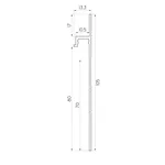 Скрытый плинтус Ликорн Чёрный С-04.2.3