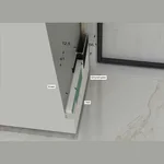 Теневая рейка Laconistiq micro (скрытый наличник) RAL 9006 серебряный муар (93х15,7х3000мм)