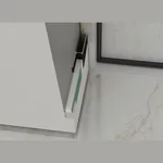 Теневая рейка Laconistiq micro (скрытый наличник) RAL 9006 серебряный муар (93х15,7х3000мм)