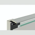 Теневая рейка Laconistiq micro (скрытый наличник) RAL 9006 серебряный муар (93х15,7х3000мм)