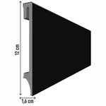 Черный плинтус 2,4 м. VOX Espumo 506 (12 см)
