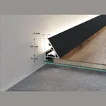 Микроплинтус Laconistiq LIGHT черный анодированный (2450х5х16х25мм)