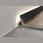 Микроплинтус Laconistiq LIGHT черный анодированный (2450х5х16х25мм)