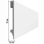 Белый плинтус 2,4 м. VOX Espumo 501 (12 см)