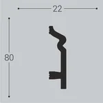 Плинтус напольный Bello Deco П2 80-22 (2000х80х22 мм)