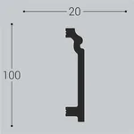 Плинтус напольный Bello Deco П4 100-20 (2000х100х20 мм)