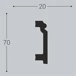 Плинтус напольный Bello Deco П7 70-20 (2000х70х20 мм)