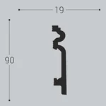 Плинтус напольный Bello Deco П14 90-19 (2000х90х19 мм)