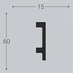 Плинтус напольный Bello Deco П15 60-15 (2000х60х15 мм)